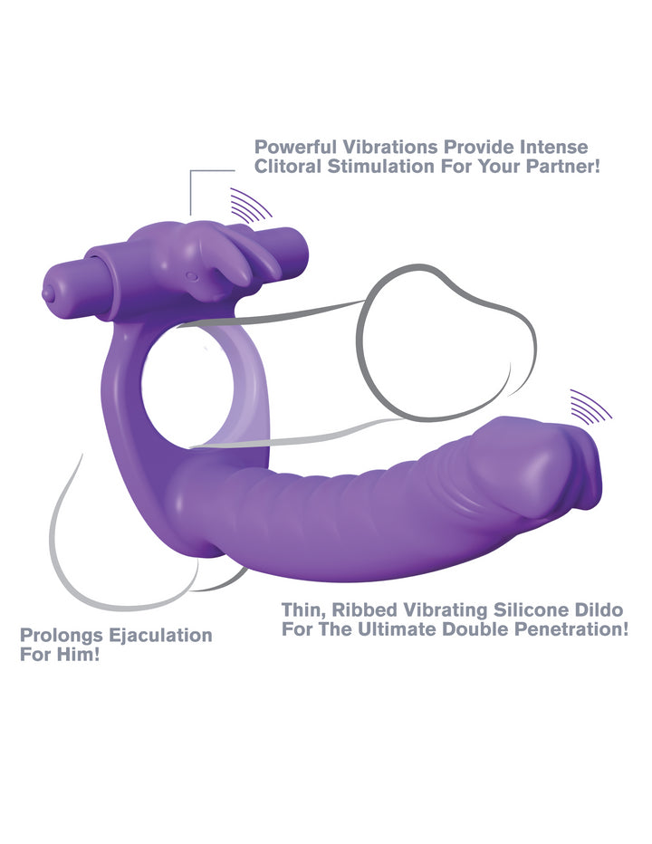 SILICONE DOUBLE PENETRATOR RABBIT