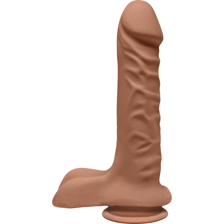 8" COCK W/ BALLS - CARAMEL