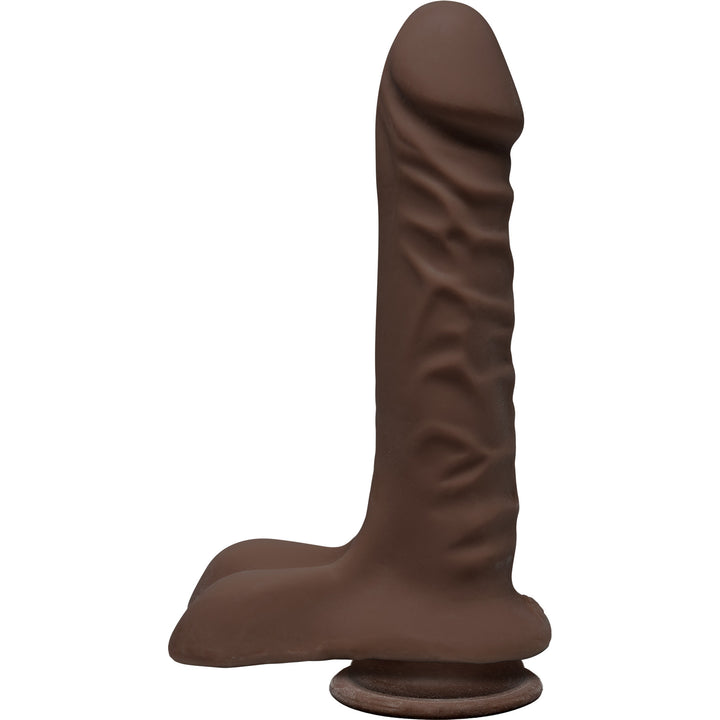 8" COCK W/ BALLS - CHOCOLATE