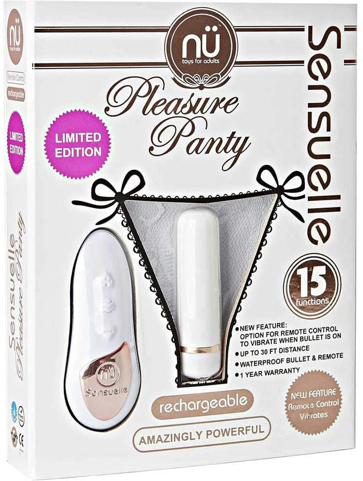 PLEASURE PANTY 15 FUNCTION BULLET - WHITE