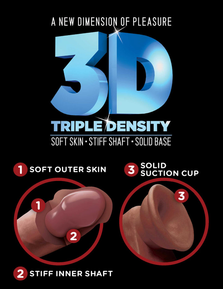 TRIPLE DENSITY 6" COCK - BROWN