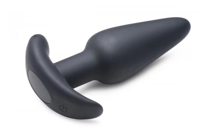 SILICONE BUTT PLUG W/ R/C - BLACK