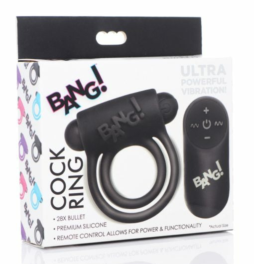 COCK RING W/ R/C - BLACK