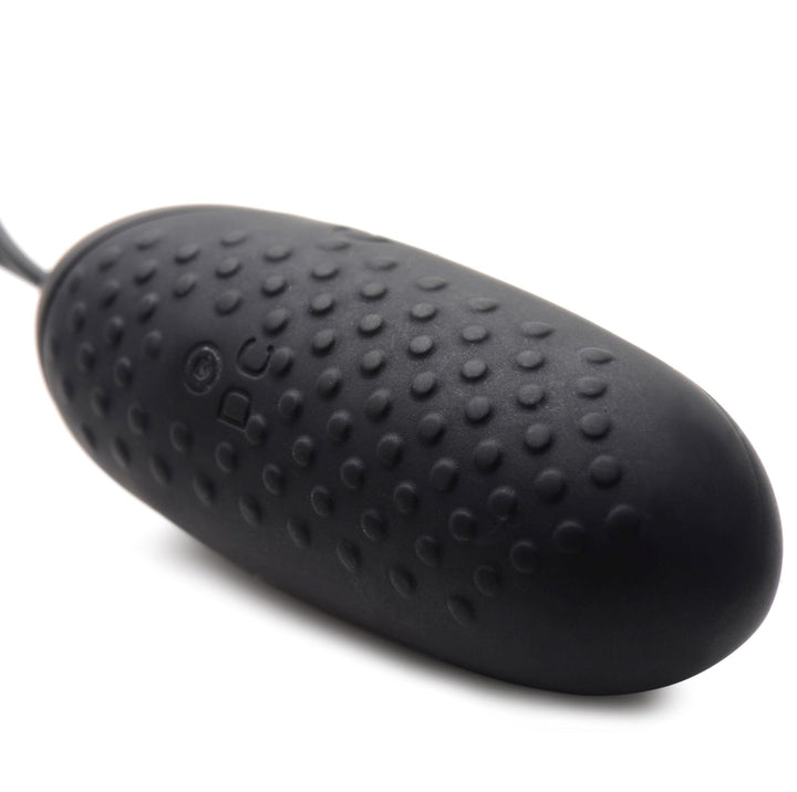 NUBBED SILICONE EGG - BLACK