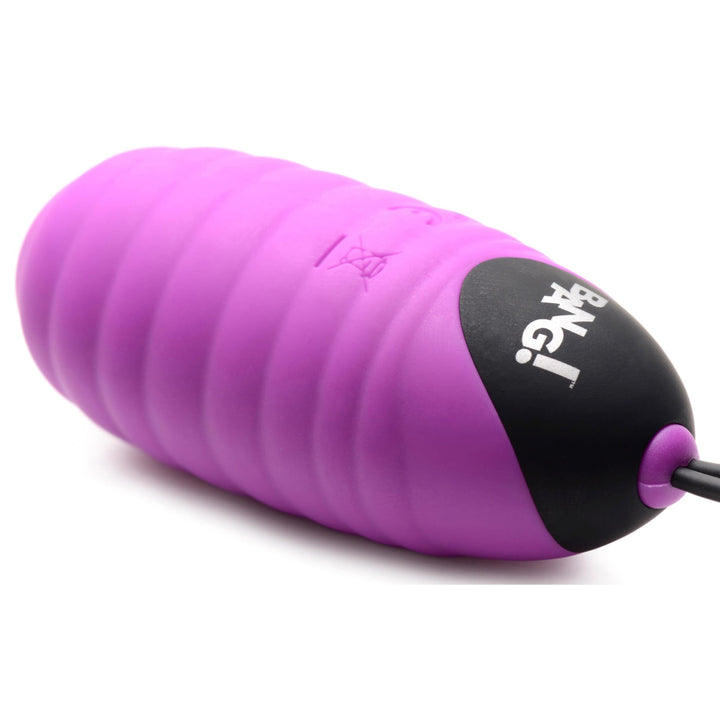 RIBBED SILICONE EGG - PURPLE