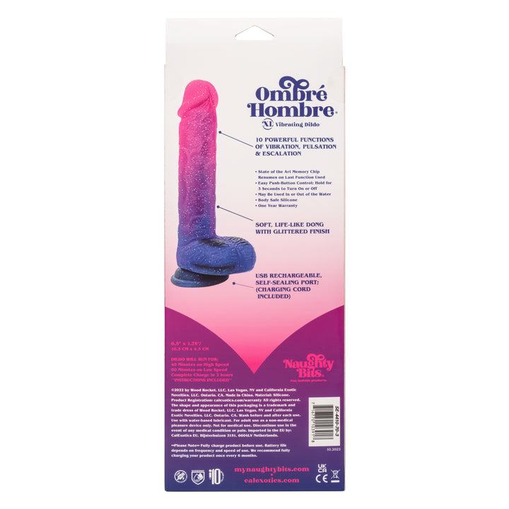 OMBRÉ HOMBRE XL VIBRATING DILDO