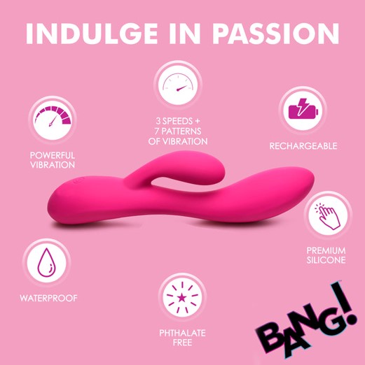 10X FLEXIBLE SILICONE RABBIT - PINK