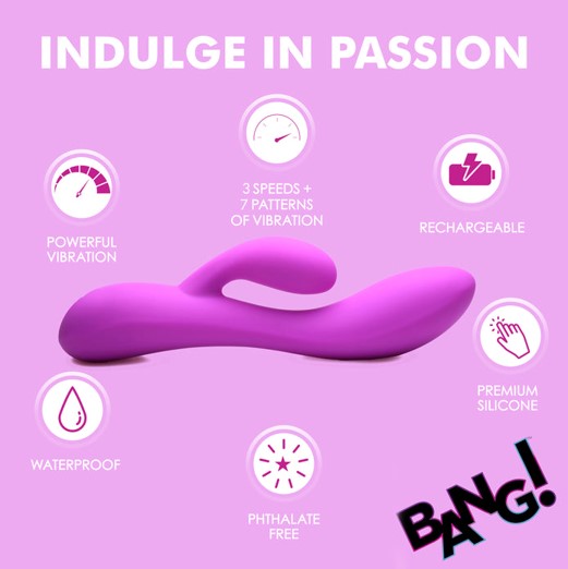 10X FLEXIBLE SILICONE RABBIT - PURPLE