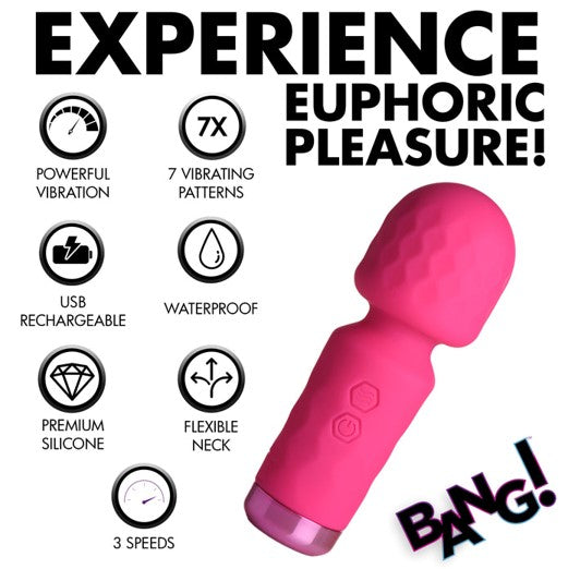 10X MINI SILICONE WAND - PINK