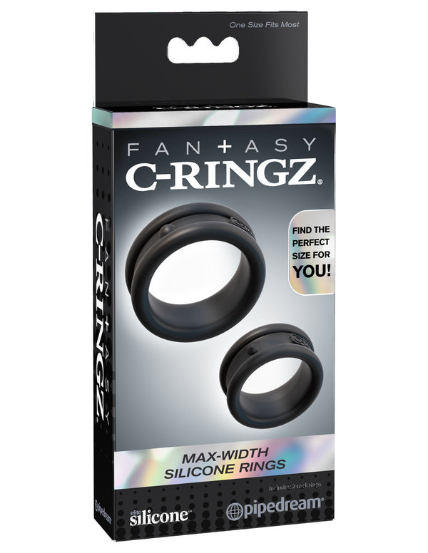 MAX WIDTH SILICONE RINGS - BLACK