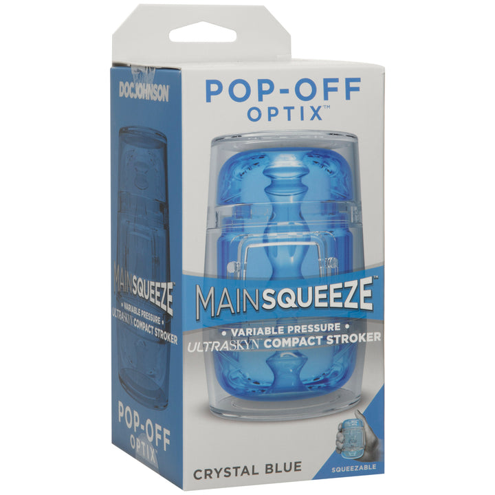 Main Squeeze Pop Off Optix Crystal Blue DOC JOHNSON ENTERPRISES